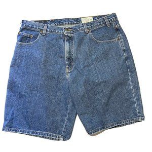 Vintage Eddie Bauer Blue Denim Jean Shorts Men’s Size 40 5-Pocket Medium Wash